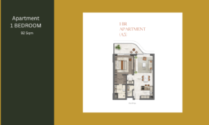 Floor plan of The Arthouse, Saadiyat Island, showcasing 1-3 bedroom apartments and two exclusive 5-bedroom duplex sky villas for rent and sale by NAS Luxury Real Estate, Abu Dhabi