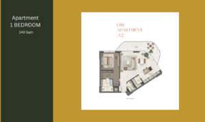 Floor plan of The Arthouse, Saadiyat Island, showcasing 1-3 bedroom apartments and two exclusive 5-bedroom duplex sky villas for rent and sale by NAS Luxury Real Estate, Abu Dhabi