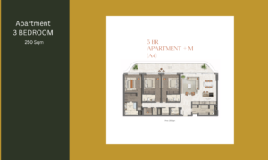 Floor plan of The Arthouse, Saadiyat Island, showcasing 1-3 bedroom apartments and two exclusive 5-bedroom duplex sky villas for rent and sale by NAS Luxury Real Estate, Abu Dhabi