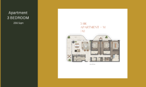 Floor plan of The Arthouse, Saadiyat Island, showcasing 1-3 bedroom apartments and two exclusive 5-bedroom duplex sky villas for rent and sale by NAS Luxury Real Estate, Abu Dhabi