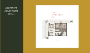 Floor plan of The Arthouse, Saadiyat Island, showcasing 1-3 bedroom apartments and two exclusive 5-bedroom duplex sky villas for rent and sale by NAS Luxury Real Estate, Abu Dhabi