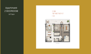 Floor plan of The Arthouse, Saadiyat Island, showcasing 1-3 bedroom apartments and two exclusive 5-bedroom duplex sky villas for rent and sale by NAS Luxury Real Estate, Abu Dhabi