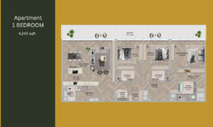 Floor plan of The Source Terraces at Saadiyat Island, detailing luxury apartments for rent and sale by NAS Luxury Real Estate, Abu Dhabi