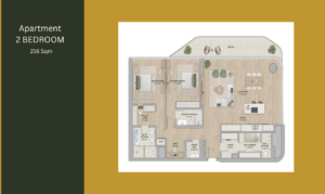 Floor plan of Mamsha Gardens, Saadiyat Island, detailing 1–3 bedroom apartments and 2–3 bedroom townhouses for rent and sale by NAS Luxury Real Estate, Abu Dhabi.