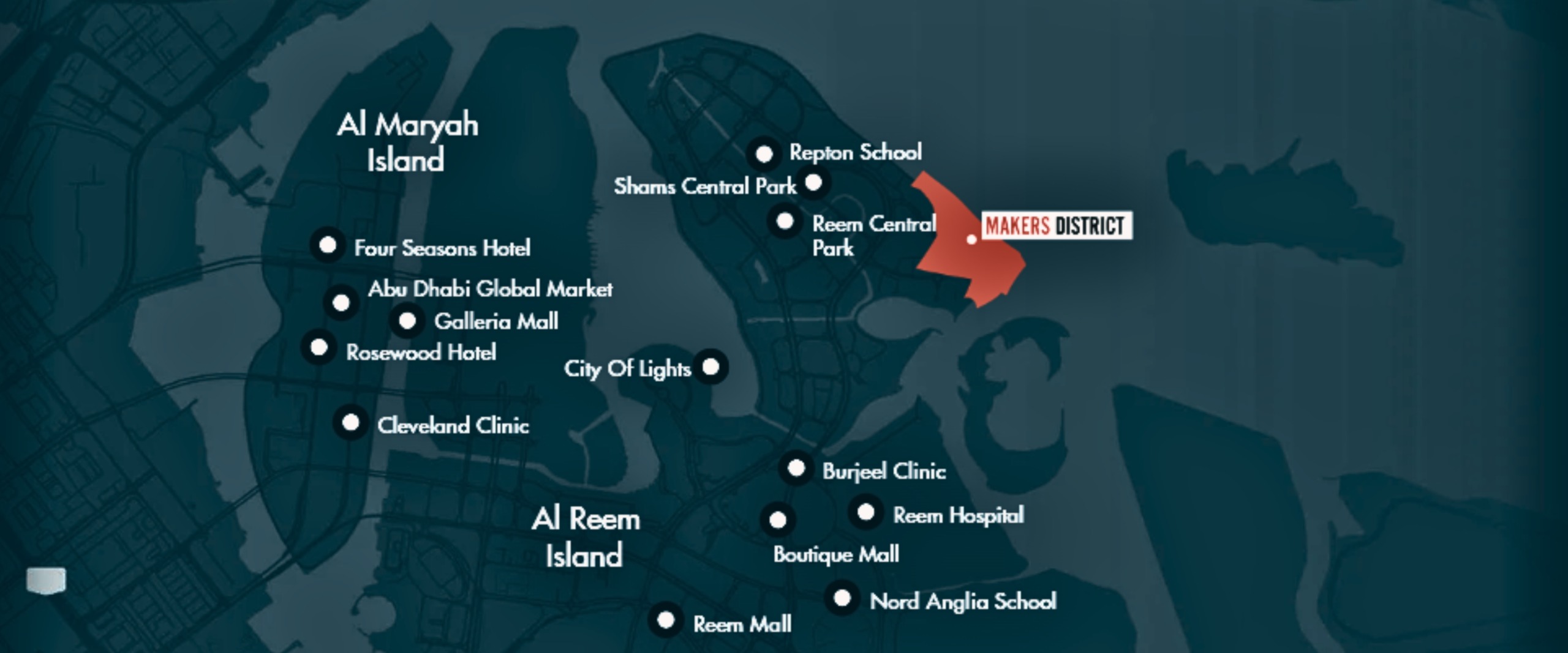 Резиденции Sunstone by IMKAN на берегу моря в районе Мейкерс, остров Аль-Рим