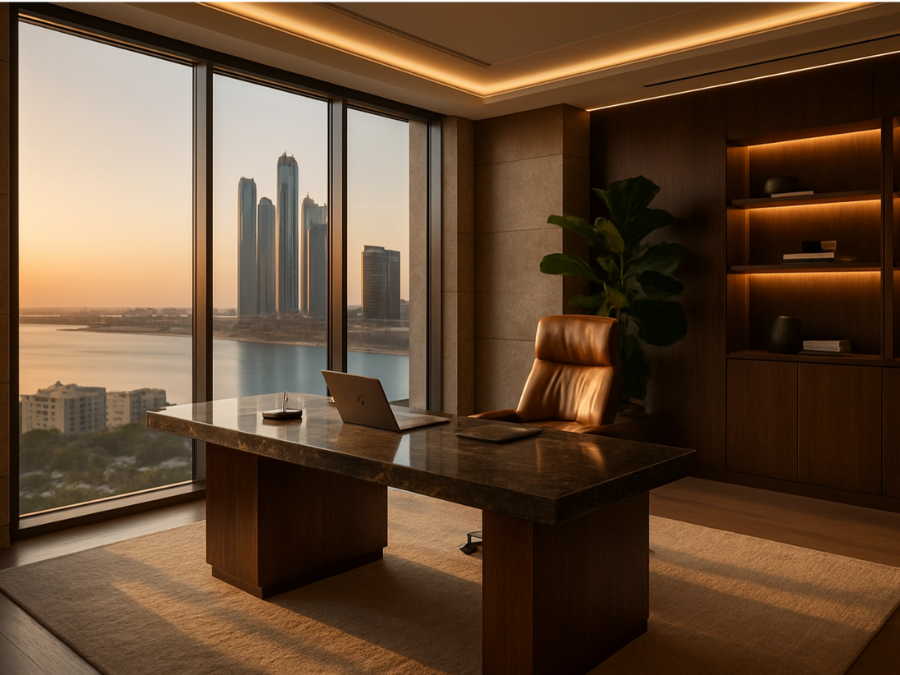 مكتب منزلي فاخر في أبوظبي