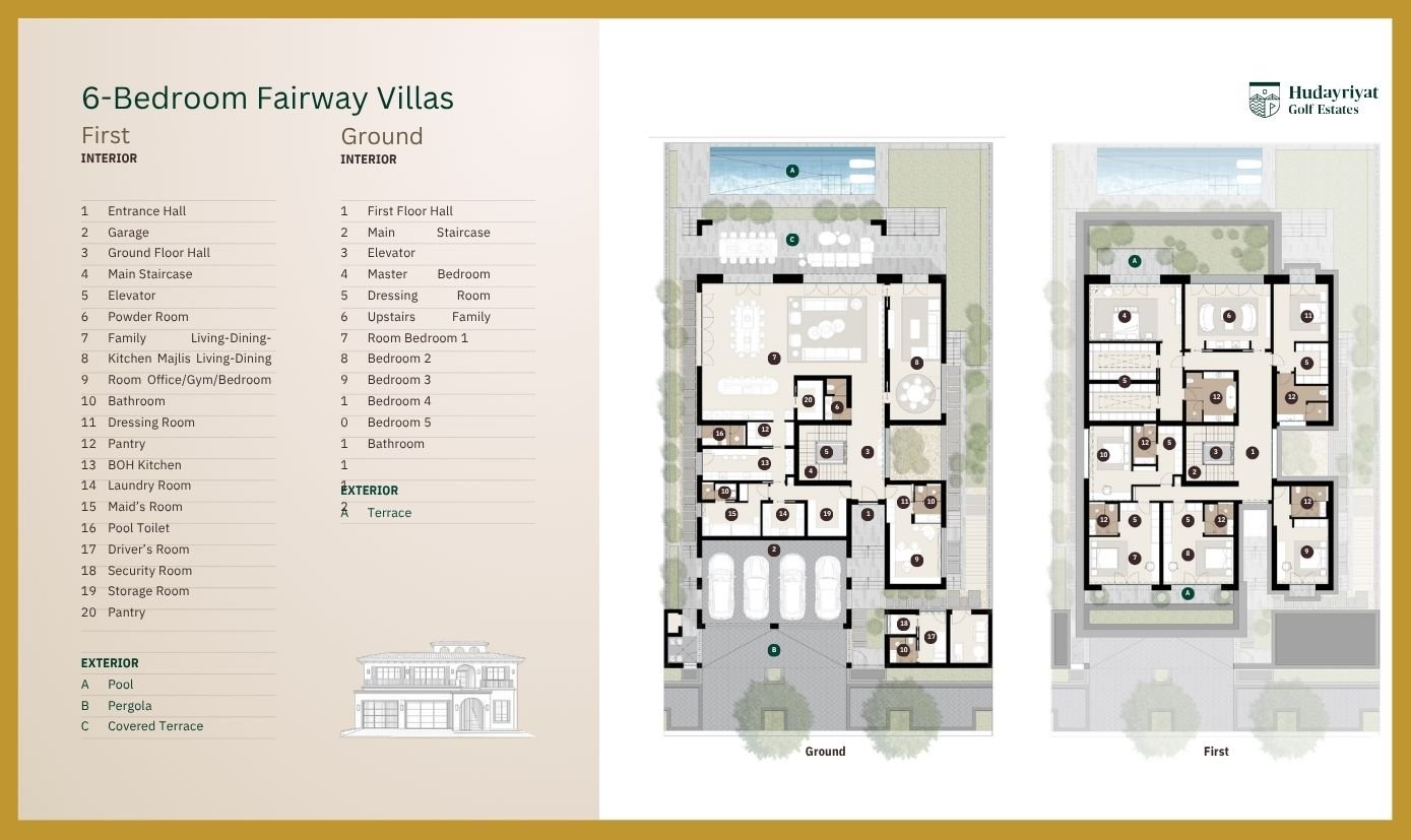 Hudayriyat Golf Estates floor plan