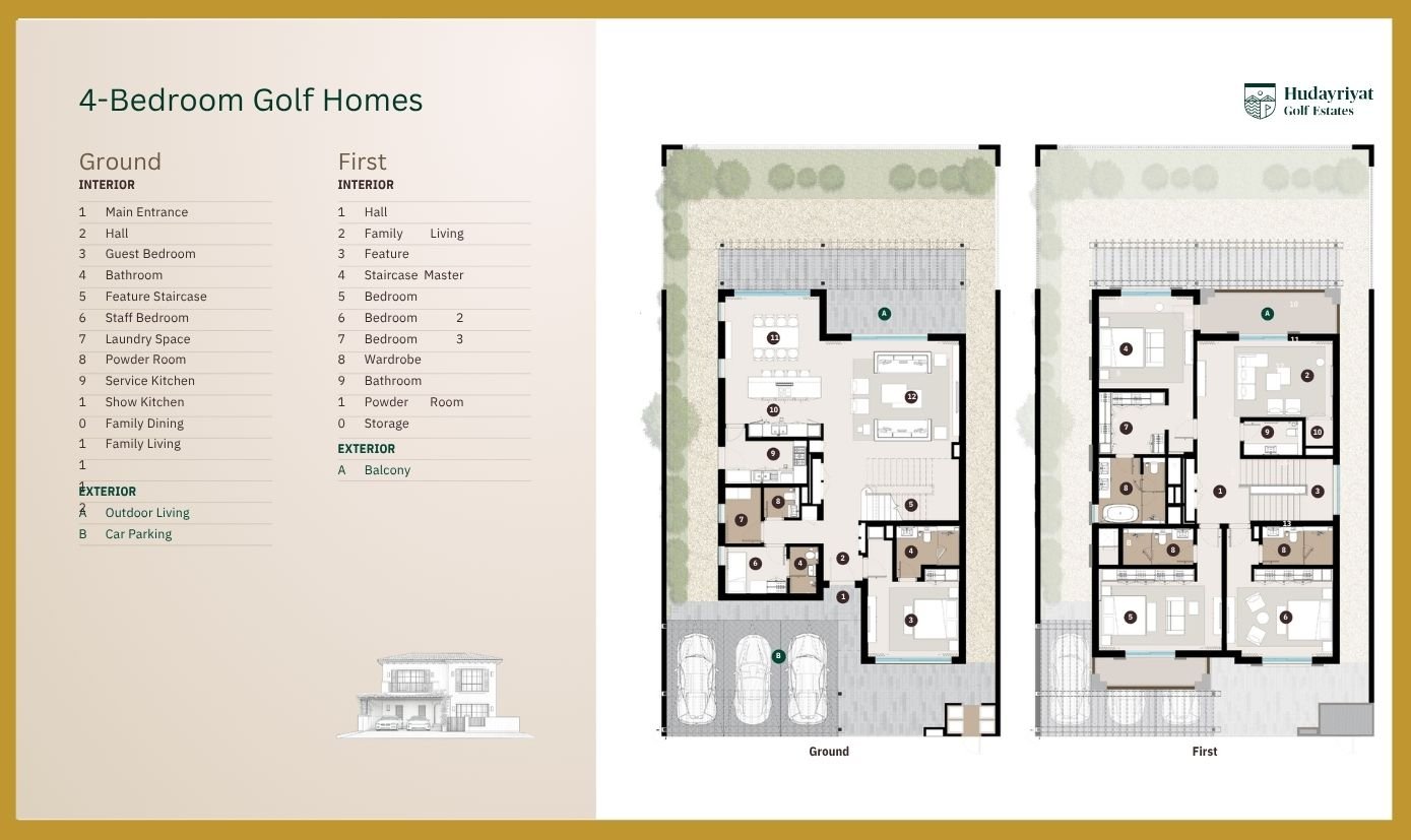 Hudayriyat Golf Estates floor plan