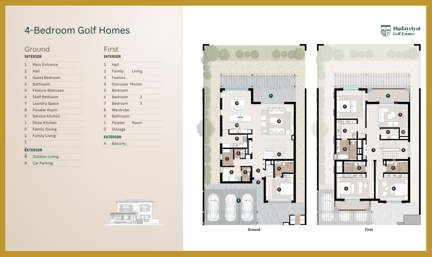Hudayriyat Golf Estates floor plan